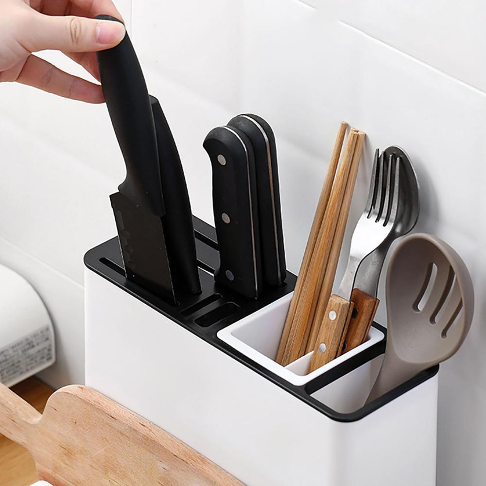 Tableware Storage Holders Kitchen Knife Plastic Storage Racks For Kitchen Convenience Cabinet Kitchen Gadgets
