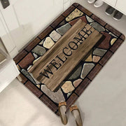 Cobblestone Welcome Letters And Graphics Welcome Entrance Door Mat Non-slip
