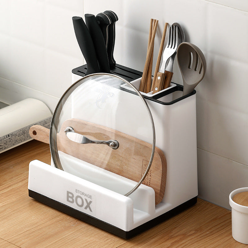 Tableware Storage Holders Kitchen Knife Plastic Storage Racks For Kitchen Convenience Cabinet Kitchen Gadgets