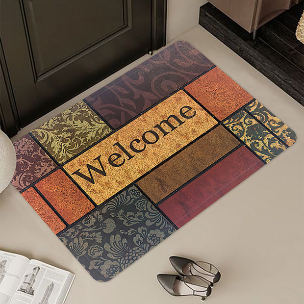 Cobblestone Welcome Letters And Graphics Welcome Entrance Door Mat Non-slip